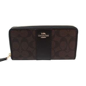 COACH ACCORDION ZIP WALLET IN SIGNATURE CANVAS